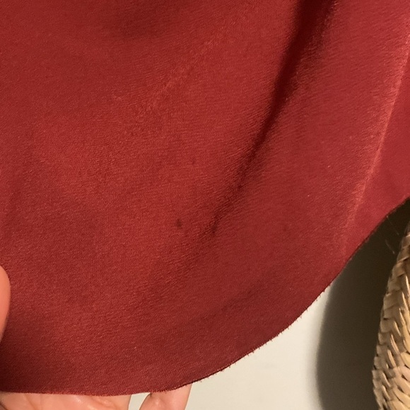 💚 Wilfred Deep Redy Orange Off-Shoulder Blouse - small cosmetic flaw - medium - Picture 3 of 6